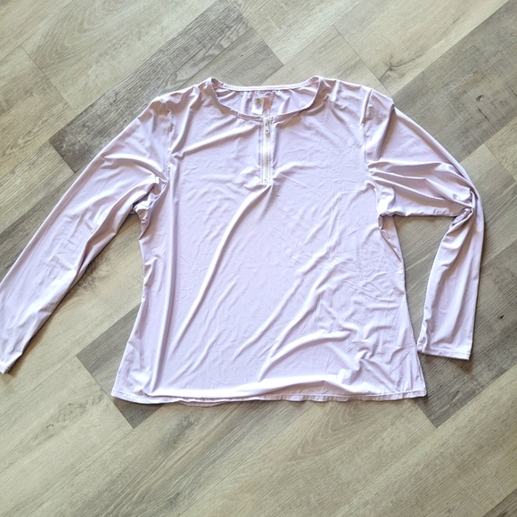 Mynah Swim Shirt Rash Guard Pale Pink XXL Sun Protection - Picture 1 of 8